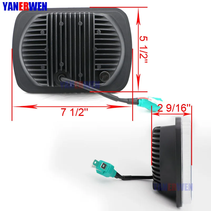 Новейшая яркая светодиодная фара DRL 105 Вт 7x6 &quot5x7&quot для Jeep Wrangler YJ Cherokee XJ H6014 H6052 H6054
