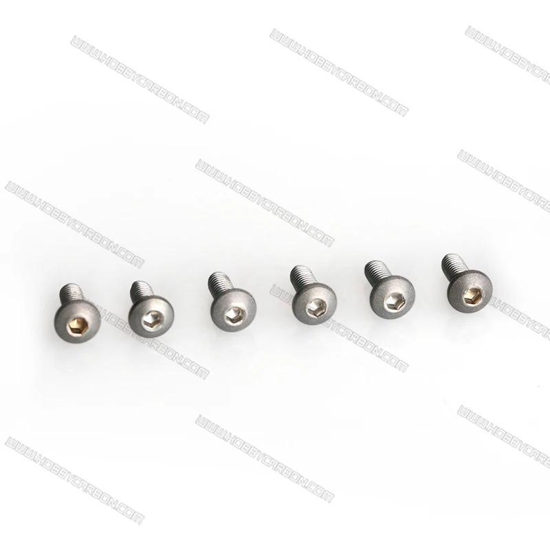 HOBBY CARBON Free shipping 20pcs/lot M3x8mm ISO7380 m3 Titanium Button Hex head Bolt Screws up grade nature color for RC toys | Игрушки и