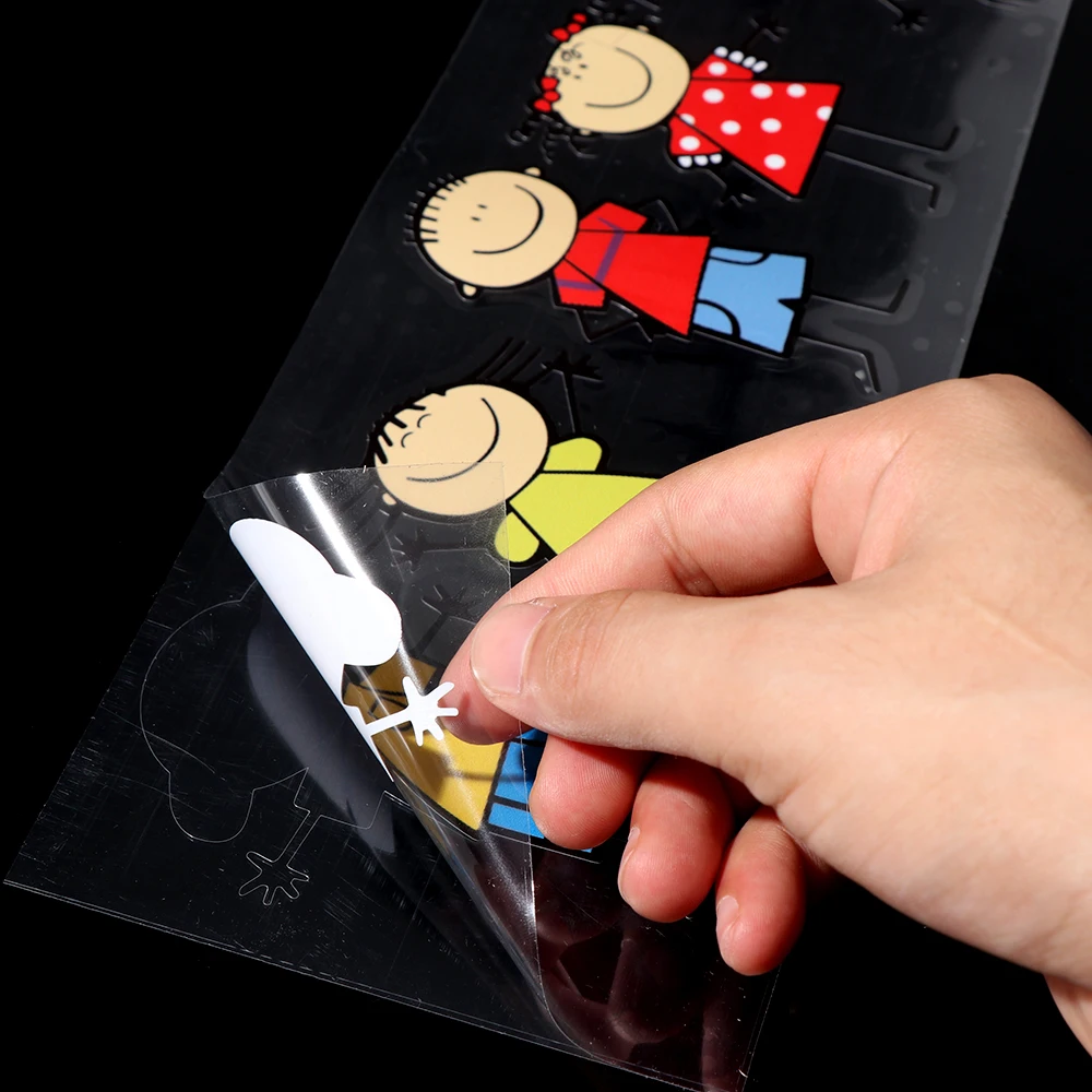 Забавные милые семейные детские наклейки для автомобиля водонепроницаемые на