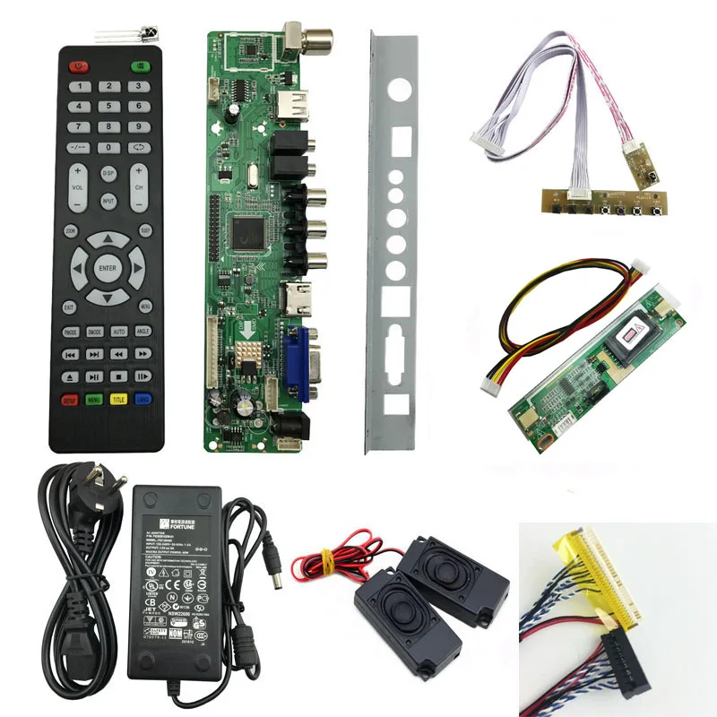 V56 ЖК ТВ контроллер драйвер платы полный комплект DIY монитор для M185XW01 V0 18 5 дюймов
