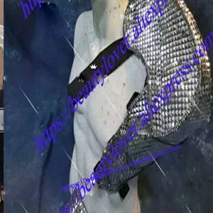 only armor Зеркальный воин шлем костюм-Броня будущее технологии шоу черный плащ Бар ночной клуб dj gogo певица вечерние шоу Косплей Костюм - Цвет: only armor