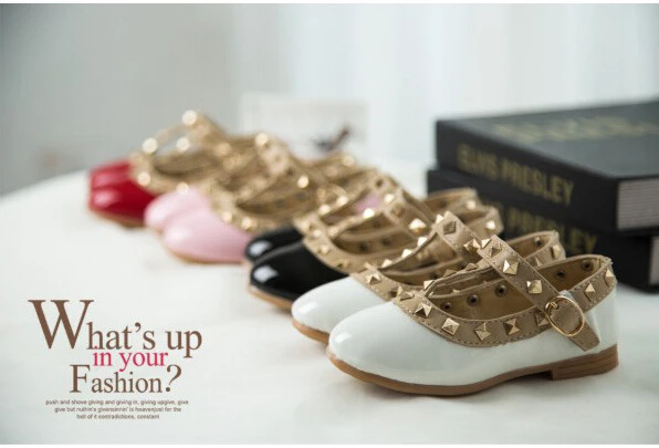 Spring/Autumn Girls Shoes For Children Princess Sneaker PU Leather Baby&ampKids Cute Flat Sandals Size 21-36 |