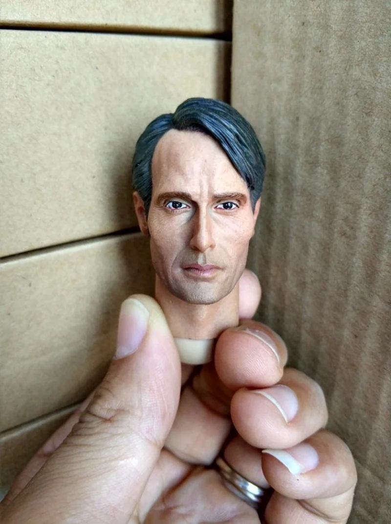 

1/6 Mads Mikkelsen Hannibal Head TV Version for 12''Male Action Figures Bodies
