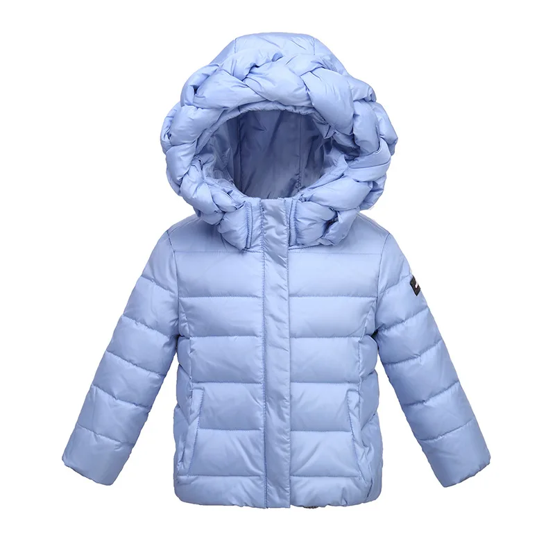 От 2 до 8 лет зимняя куртка для девочек Пальто будущих мам с капюшоном на утином
