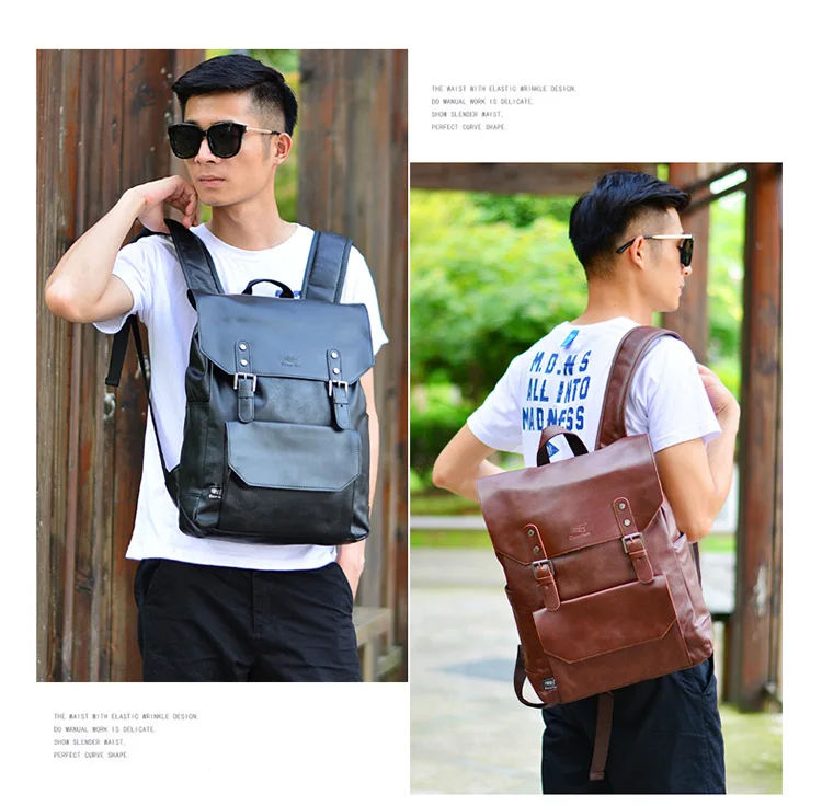 Модный мужской рюкзак Mochila, Новое поступление, высококачественный рюкзак из искусственной кожи, старинный стиль, высокое качество изготовления, Студенческая сумка, школьный ранец