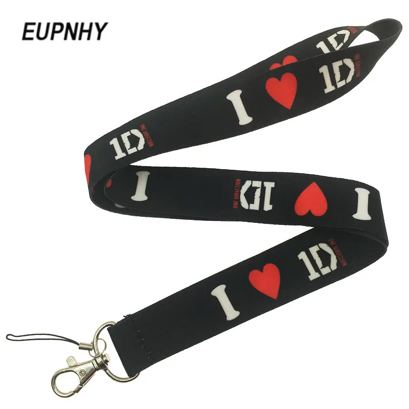 EUPNHY I Love One Direction Черный чехол для телефона ремешок на шею ремешки для брелка ID держатель значка офисные и школьные принадлежности