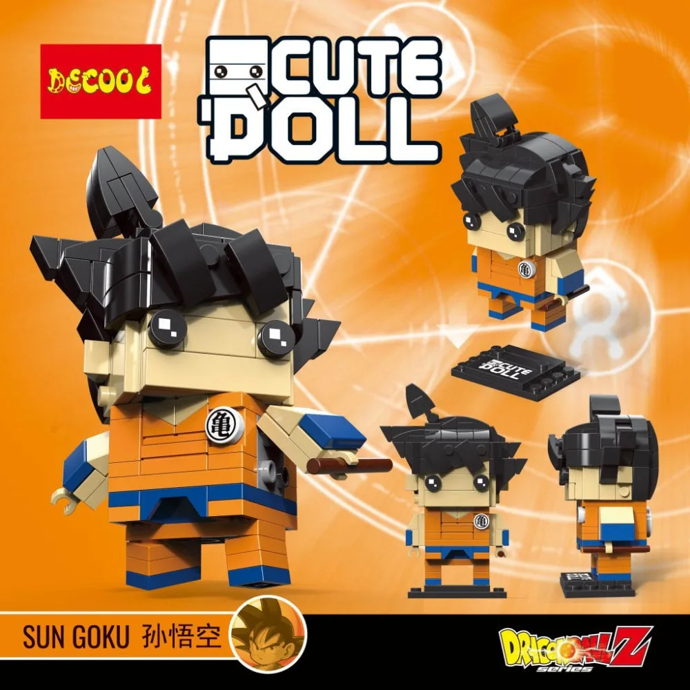 12 шт., милая кукла Dragon Ball Z, Супер Саян Гоку, фигурка, игрушка, Dragonball Z BrickHeadz, строительные блоки, игрушки для детей