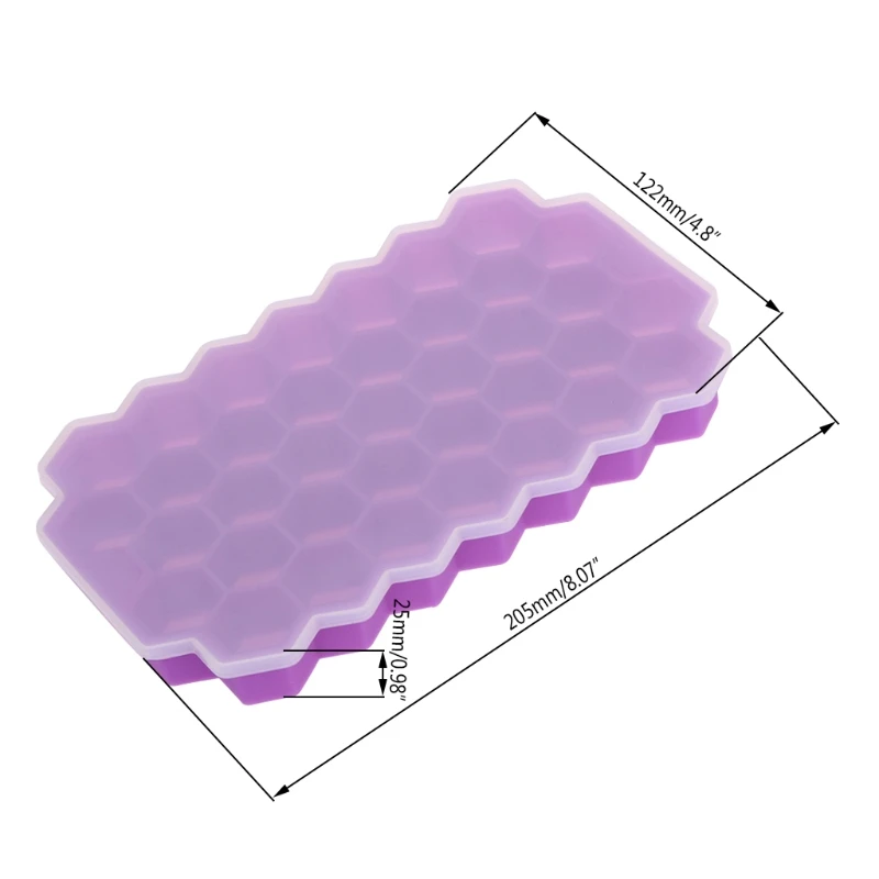 Форма для приготовления льда MEXI силиконовая форма 37 сеток сотовая мини с