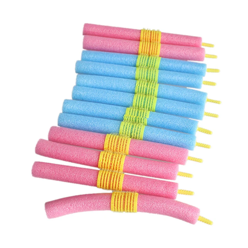 

12pcs Brand New Soft Foam Anion Bendy Hair Tool Hair Rollers Curlers Cling Free Shipping