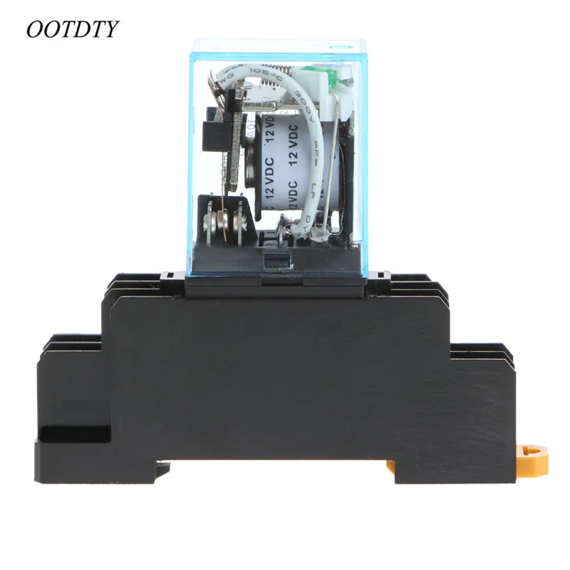 OOTDTY MY4NJ LY2NJ MY2NJ промежуточное реле MY4N J AC 220V DC 12V 10A 8 Pin с основанием|Реле| |