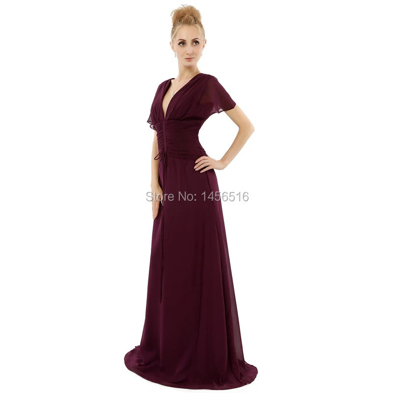 Vestidos madre de la novia A line шифоновое платье с v образным вырезом и коротким рукавом