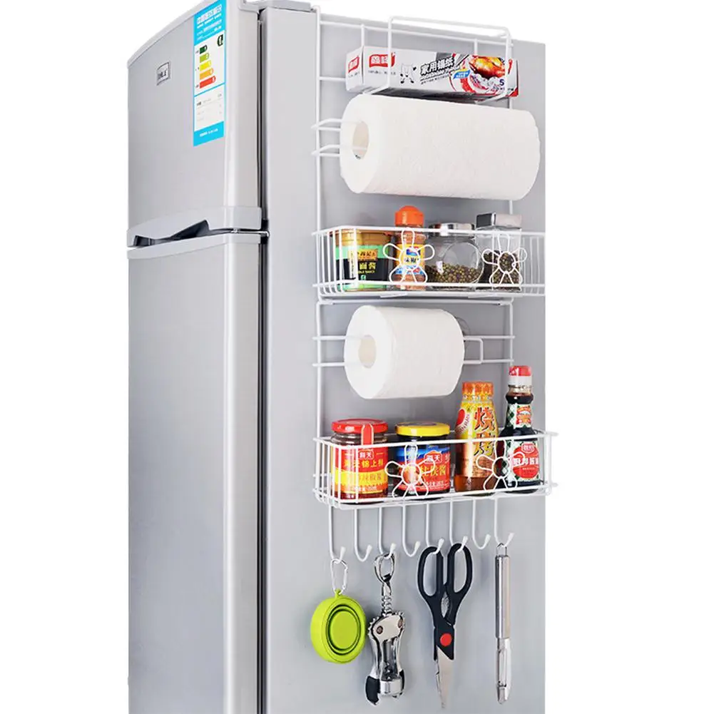 New Kitchen Storage Hanger Refrigerator Side Shelf Rack Multi-layer Cupboard Wardrobe Holders for Accessories | Дом и сад