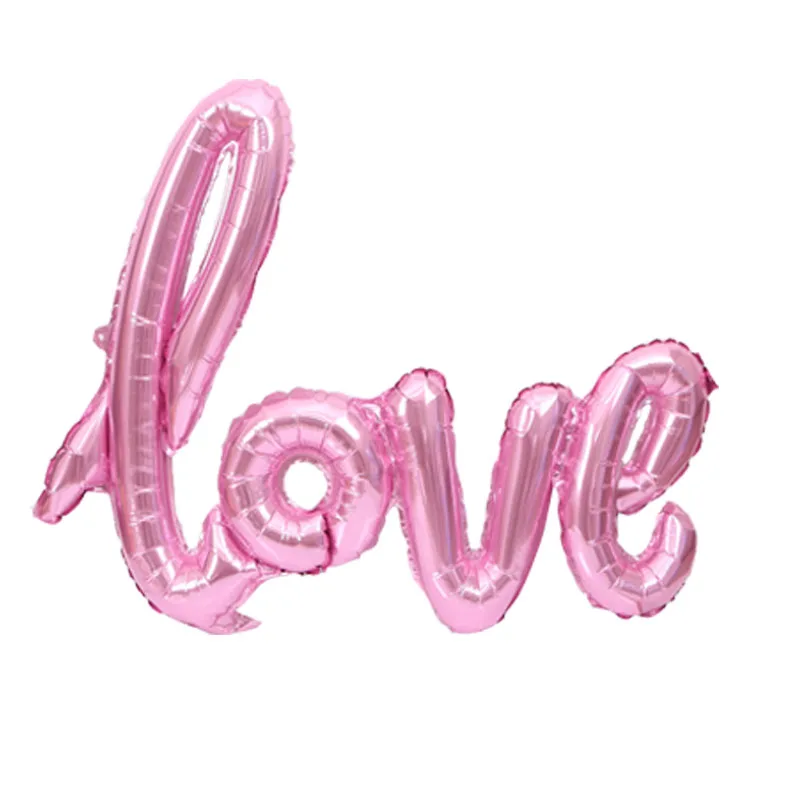 love pink Розовое золото соединение xoxo письмо воздушный шар из фольги любовь Globos Свадебные украшения день рождения свадьба шары юбилей шары - Цвет: love pink