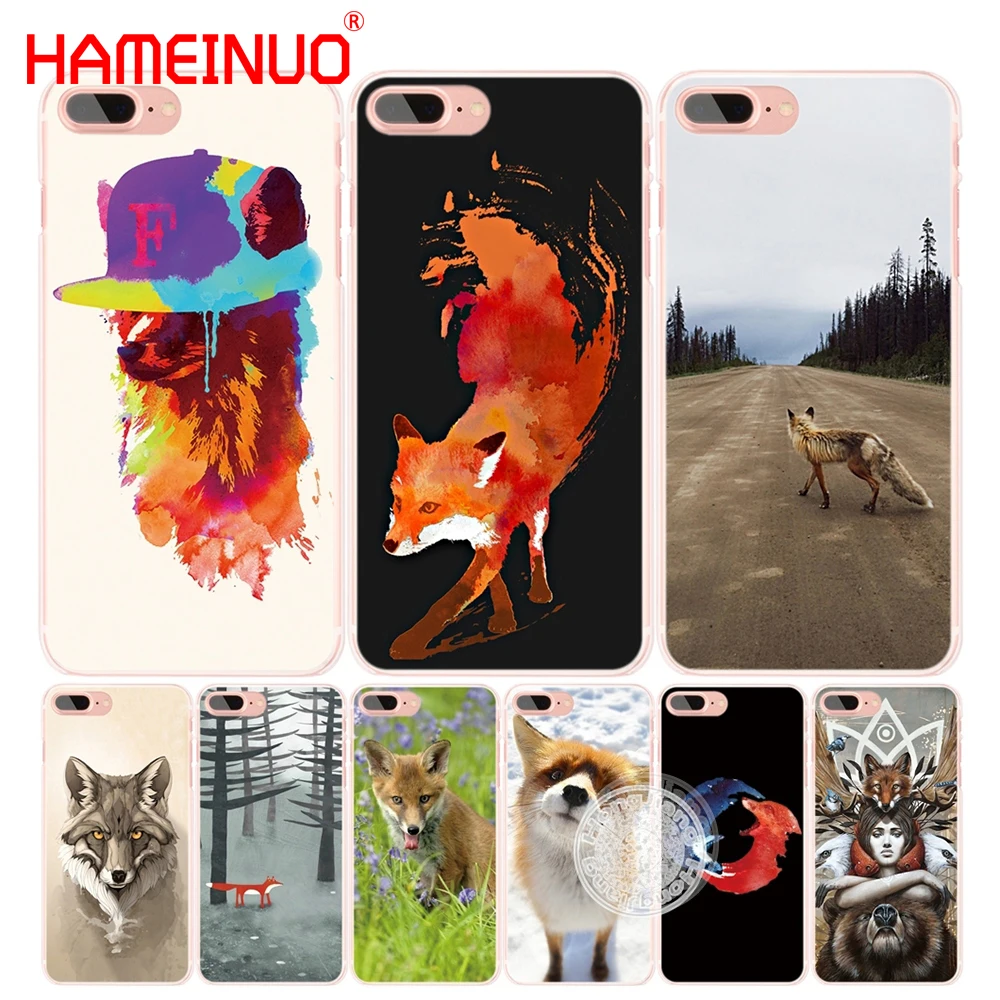 HAMEINUO лиса белый красный милый чехол для сотового телефона с животными iphone 4 4s 5 5s SE