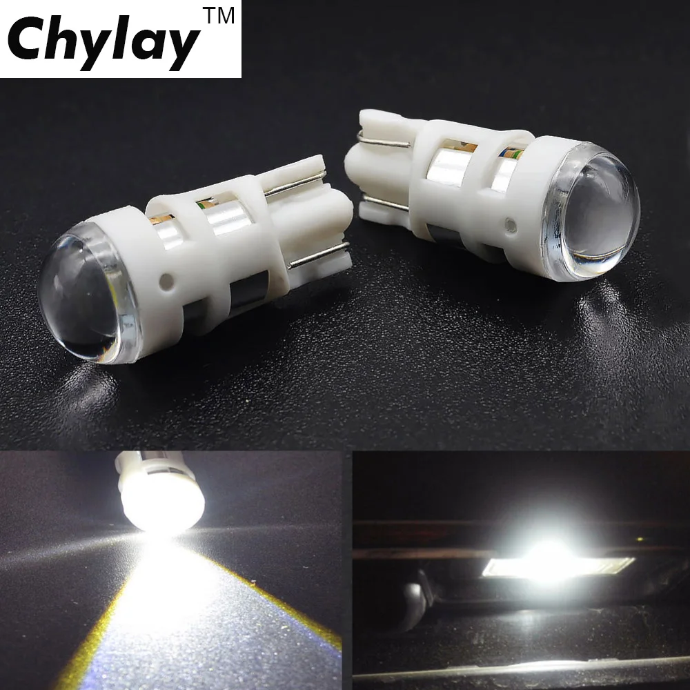 2 шт. t10 w5w светодиодные лампы 2825 SMD 194 168 зазор чтения парковочные 6000K белый авто