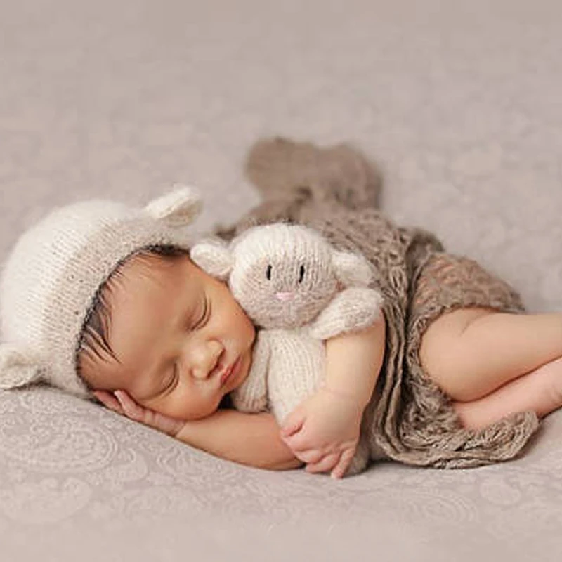 

Милая оленя овечка реквизит для фотосъемки новорожденных OkayMom вязаная шапочка для фотосъемки костюм для младенцев малышей Одежда