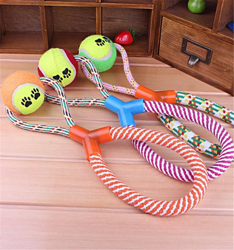 Новое поступление игрушки для собак прочный веревочный Плетеный мяч
