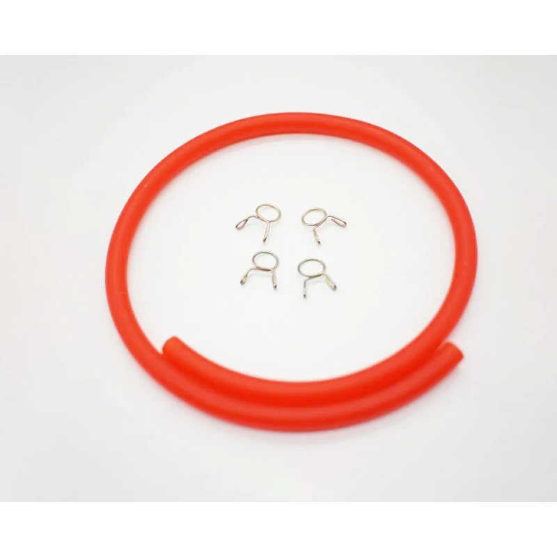 Red 1pc 1M 8 мм мотоциклетный газовый топливный фильтр, бензиновая труба, шланг+ 4 зажима, мото скутер, мотоцикл, топливная Газовая линия, домашние трубы, трубка для доставки масла - Цвет: Red 1pc 1M