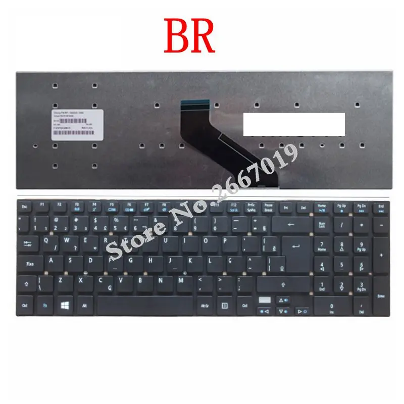 

BR New laptop keyboard FOR ACER Aspire V3-571g V3-551 V3-771G V5WE2 Brazil
