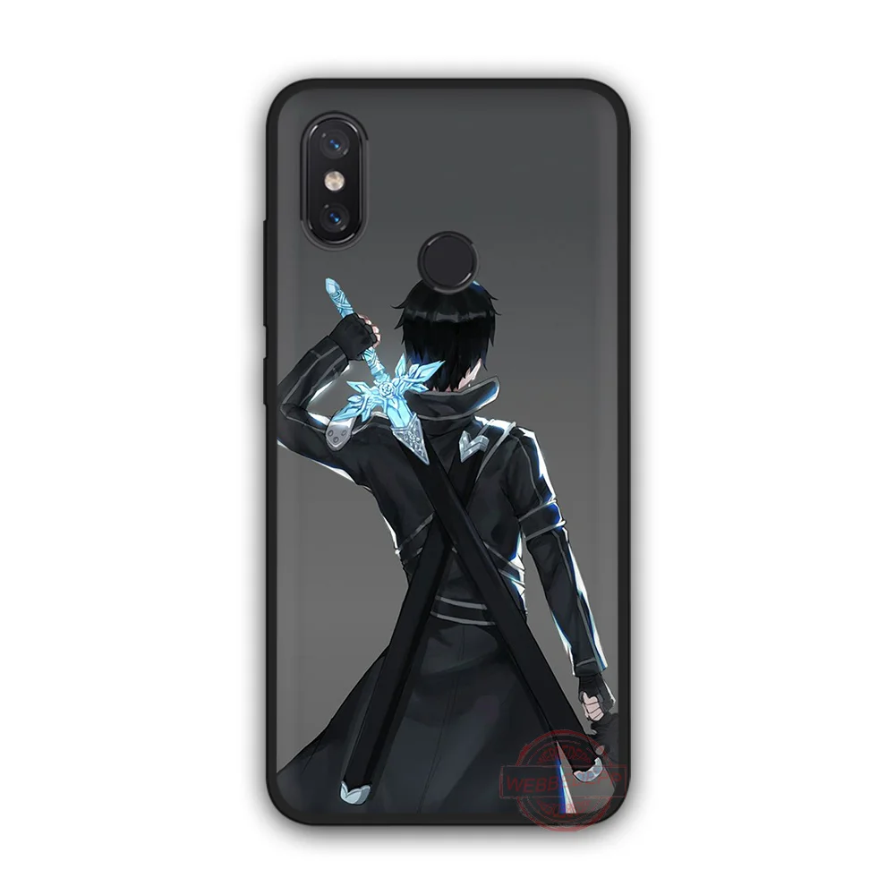 WEBBEDEPP SAO Anime TPU Phone Case for Xiaomi Mi 6 8 A2 Lite A1 F1 9 MAX 3 SE |