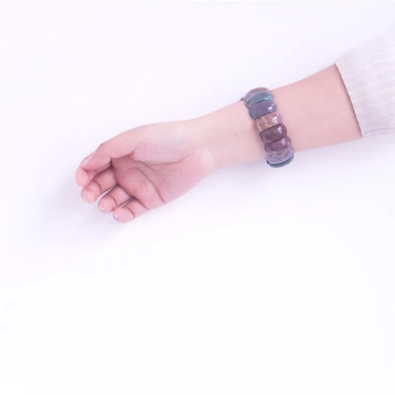 Модный ремешок из натурального красного камня для iWatch, эластичные женские ремешки для часов 38 мм/42 мм, ручной работы, браслет для Apple Watch
