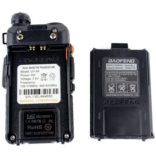 Портативная рация BaoFeng UV-5R Talkie UHF/VHF Dual Band UV5R CB Radio 128CH VOX Flashlight Display FM Transceiver для охоты