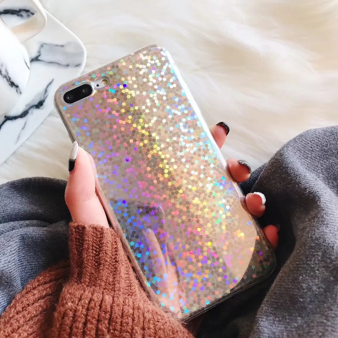 Роскошный блестящий чехол для телефона с алмазным узором IPhone X 7 7plus 6 6s 8 6plus