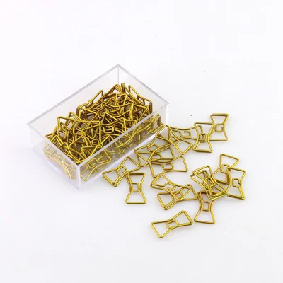 50pcs per pack 50 шт./pkg золотой цвет милые в форме сердца зажимы металлический зажим для бумаги зажим Закладка Подарок прищепки расходные материалы - Цвет: 50pcs per pack