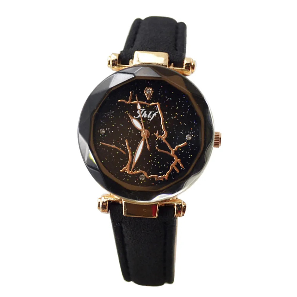 2018 Новое поступление женские часы Красные Модные кожаные повседневные Роскошные