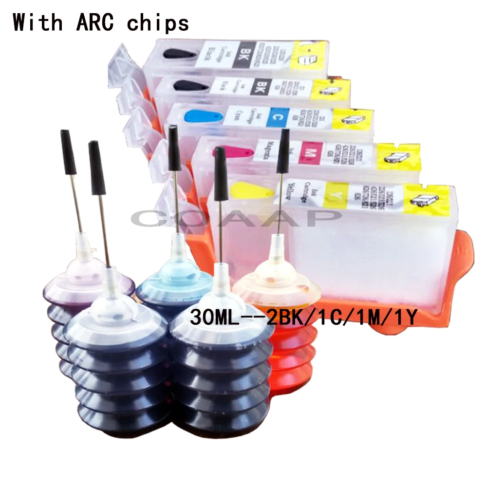 

Refillable pgi 520 cli 521 ink cartridge kit pgi520 cli521 + canon 150ml Dye inks