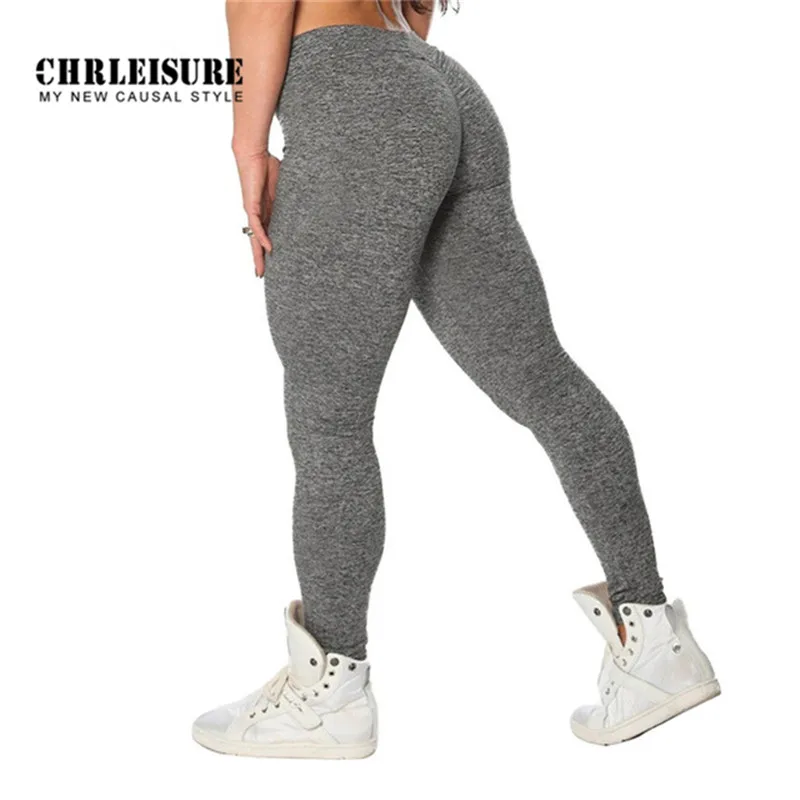Спортивные штаны CHRLEISURE с высокой талией женские эластичные облегающие Леггинсы