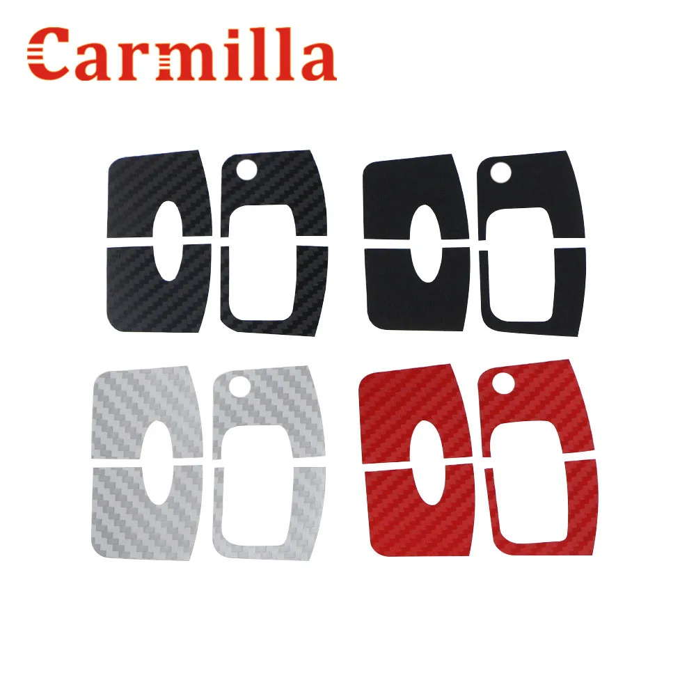 Carmilla автомобильные наклейки для ключей из углеродного волокна Ford Fiesta 2 3 Focus 2009 2012