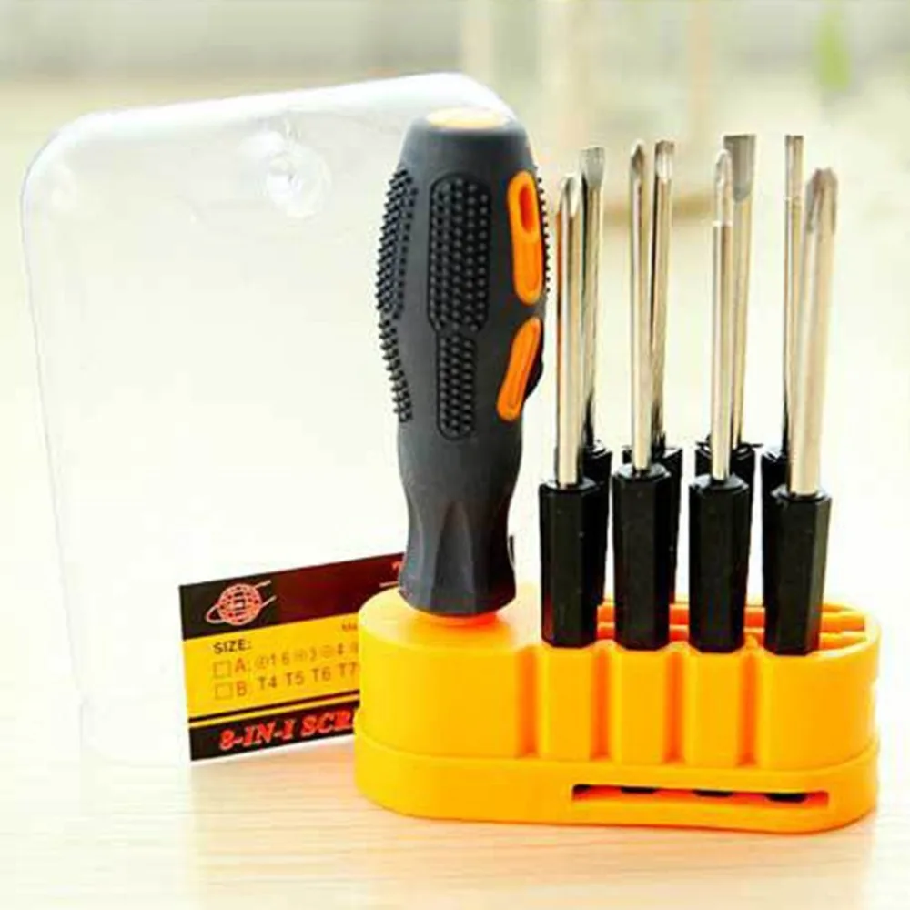 Mini 8-in-1 Multi Function Screwdriver Tool Kit Computer Repair Equipment Stainless Steel Screw Bits Portable Hand Tools | Инструменты