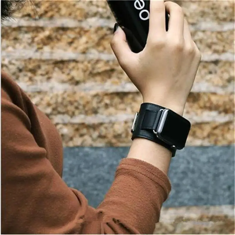 Ремешок из натуральной кожи для apple watch band 44 мм 40 42 38 аксессуары браслета браслет