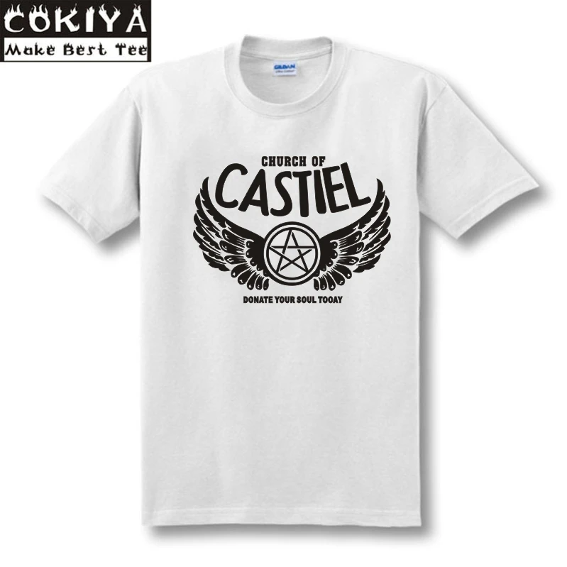 MISHA COLLINS CASTIEL футболка сверхъестественная 8 цветов Размер XS XXL Мужская Женская
