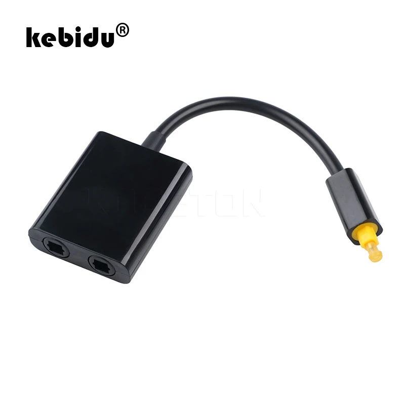 Цифровые аудио и видеокабели kebidu Mini USB Toslink оптоволоконный адаптер 1 на 2 мама