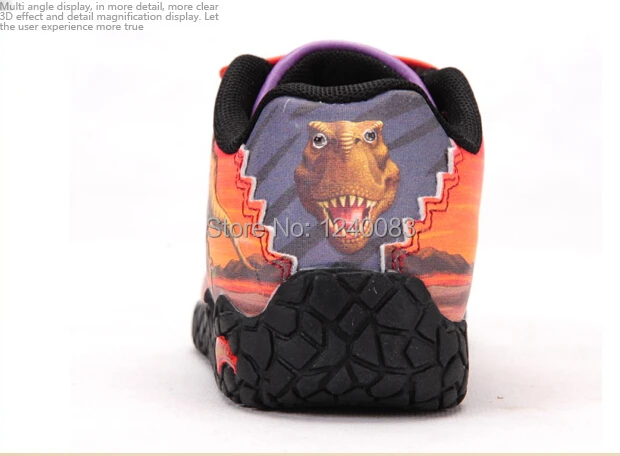 Boys and girls dinosaur shoes with light color Velcro DR | Детская одежда и обувь
