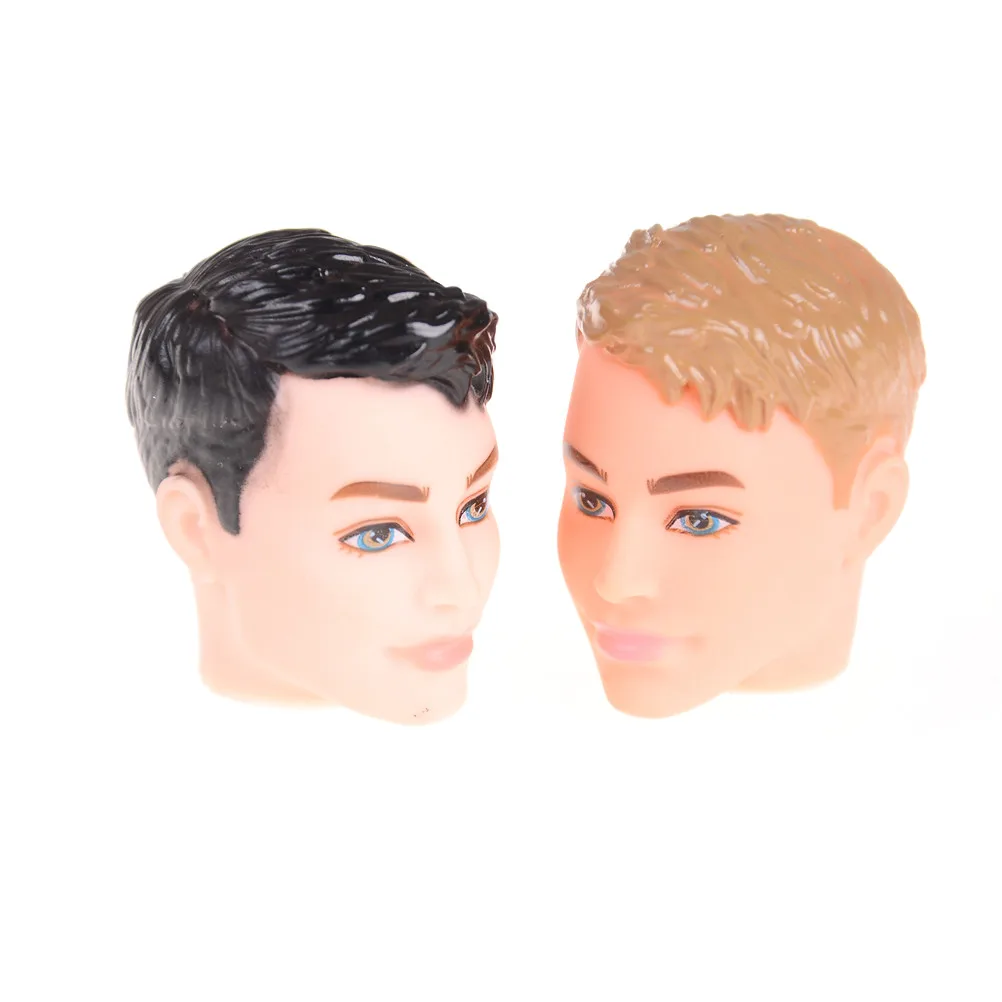 2 шт. оригинальная голова куклы для мальчика/случайный черный и нормальная кожа DIY