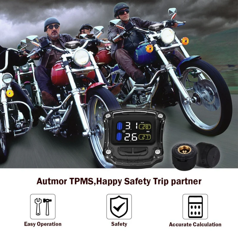 Система контроля давления в шинах TPMS для мотоциклов датчик универсальный