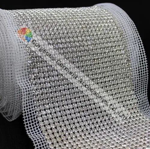 1 ярд 24 линии горный хрусталь торт сетка отделка Кристалл лента окантовка SS18 SS19 SS20