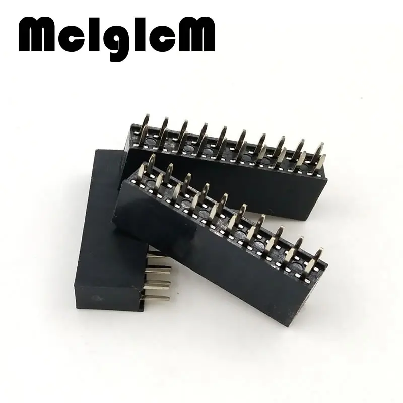 20 шт./лот штыревой разъем 2x10 Pin 2 54 мм Шаг двухрядный женский прямой шаг Бесплатная