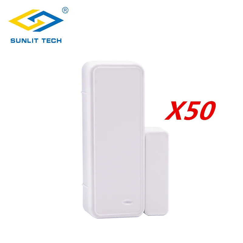 

50Pcs Wireless Window Door Magnetic Sensor Detector 433MHz Wifi Door Sensor Opening Reminder Home Burglar Security Alarm System