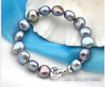 8&quot 12x13mm baroque gray freshwater pearl bracelet&gtWholesale Lovely Women's Wedding Jewelry | Украшения и аксессуары