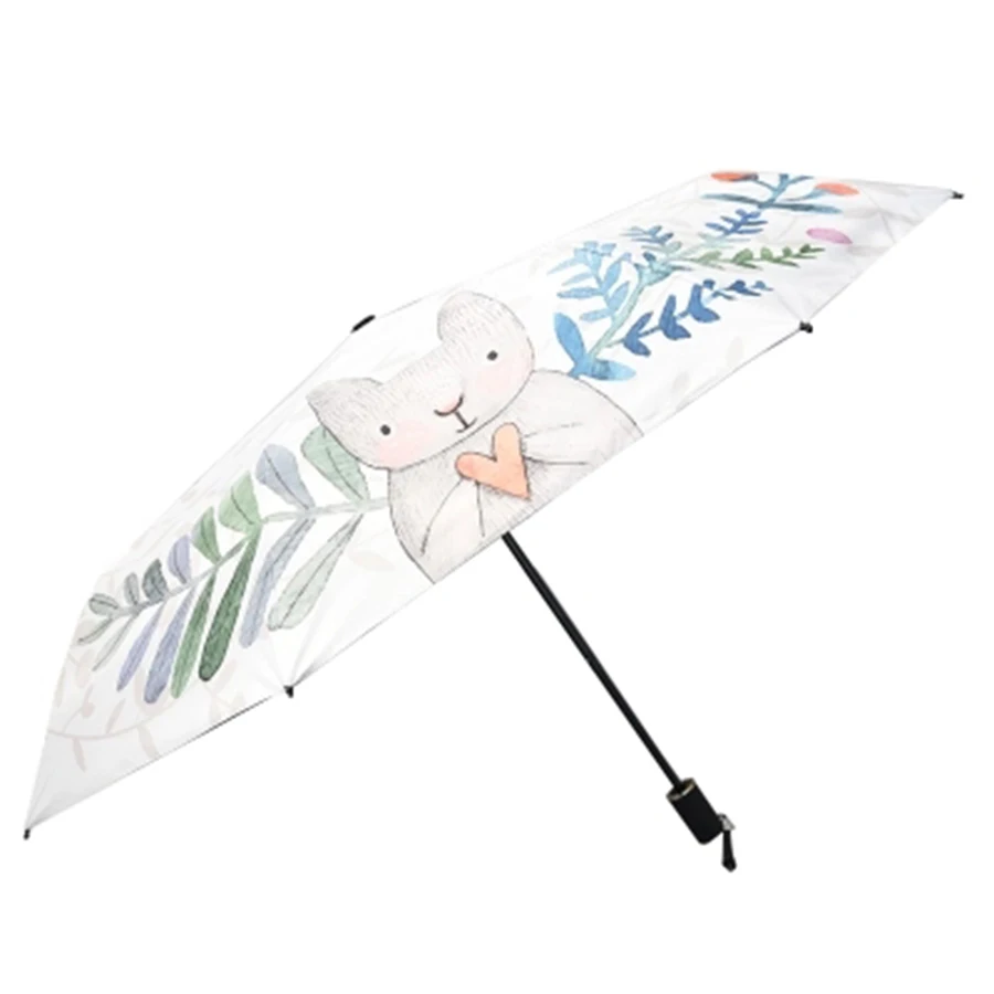 

Pocket Mini Umbrella Rain Women Automatic Folding Flower Painting Parasol Clear Umbrella kids UV Household Merchandises Small
