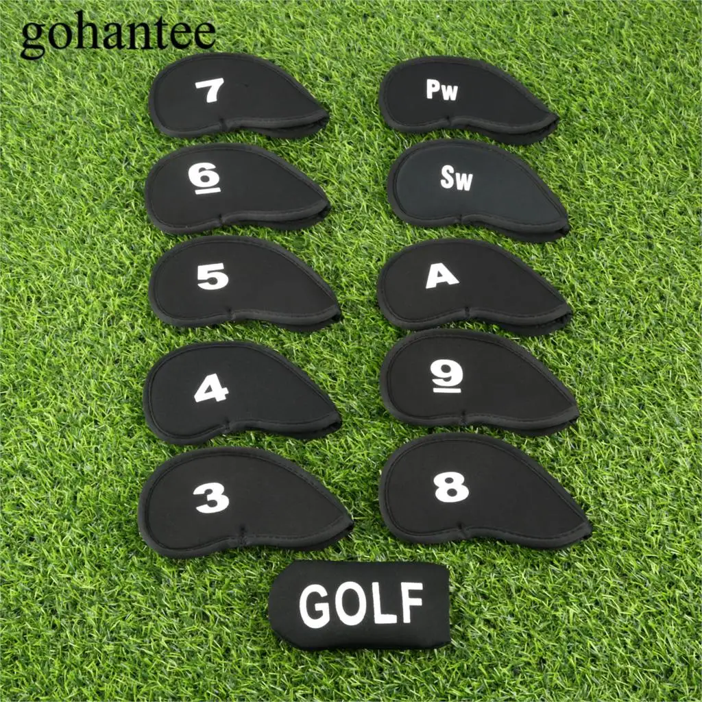 Черная крышка для гольфа 11 шт./компл. подходит железной головы гольф клуба
