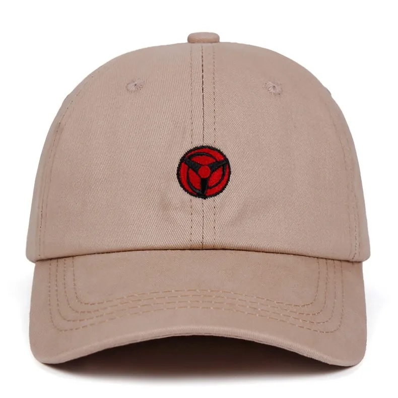Какаши Учиха Обито Шаринган папа шляпа хлопок бейсболки вышивка Snapback шляпы любителей аниме Прямая поставка - Цвет: Хаки