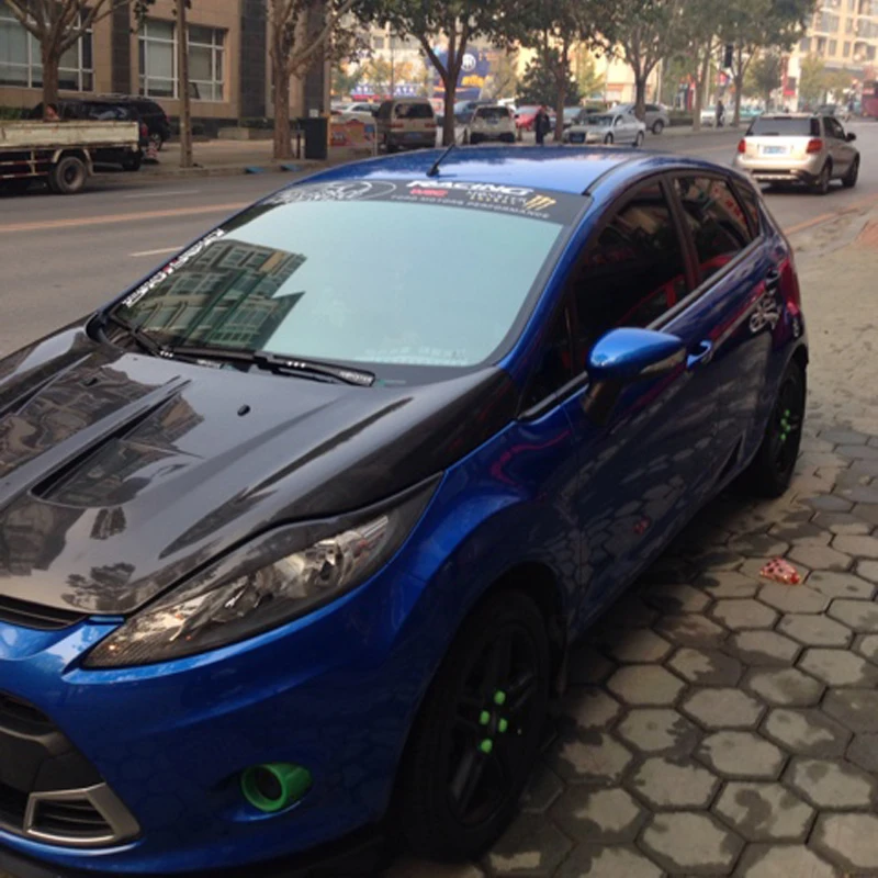 Для Ford FIESTA MK7 передние фары из углеродного волокна для бровей век 2008 ~ 2012|headlight