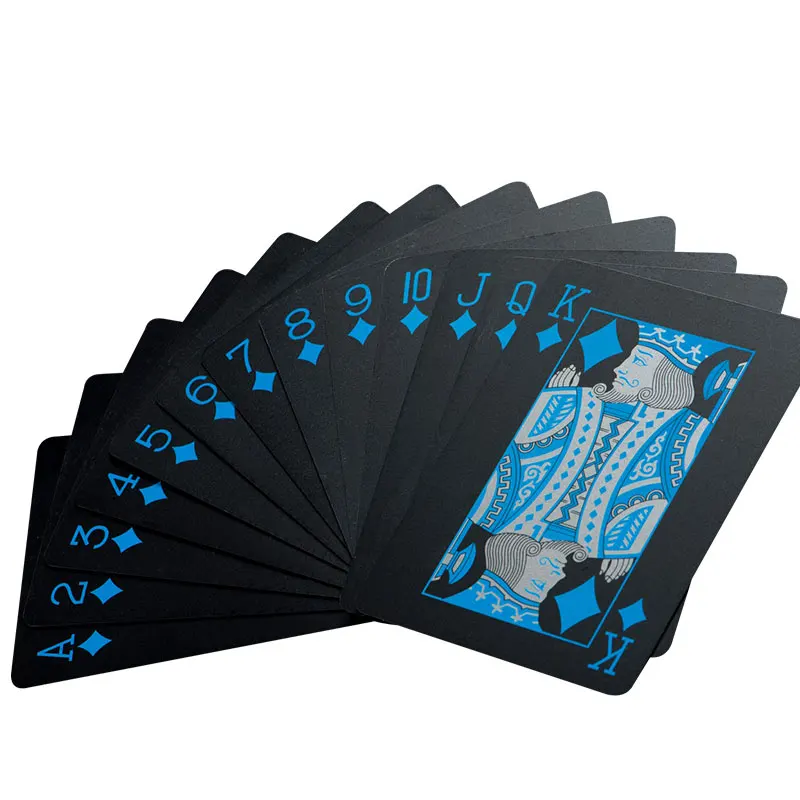 Plastic playing card Пластиковые карты для покера ПВХ карты пластиковые карты для покера черные игральные карты водонепроницаемые Волшебные пластиковые карты Baralho колода азартные игры - Цвет: Plastic playing card