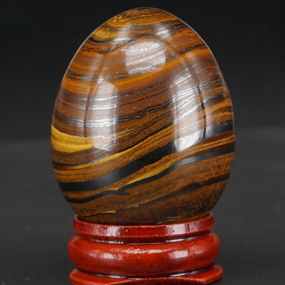 Iron Tiger Eye Природный драгоценный камень кристалл рейки лечебная Сфера Йони массаж яйцо коллекция домашнего декора - Цвет: Iron Tiger Eye