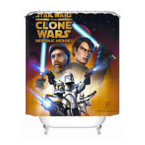 Shower Curtain Пользовательские водонепроницаемый Душ занавес Звездные войны один кусок@ 01 печатных ванной Декор различных размеров#180324-01-03 - Цвет: Shower Curtain
